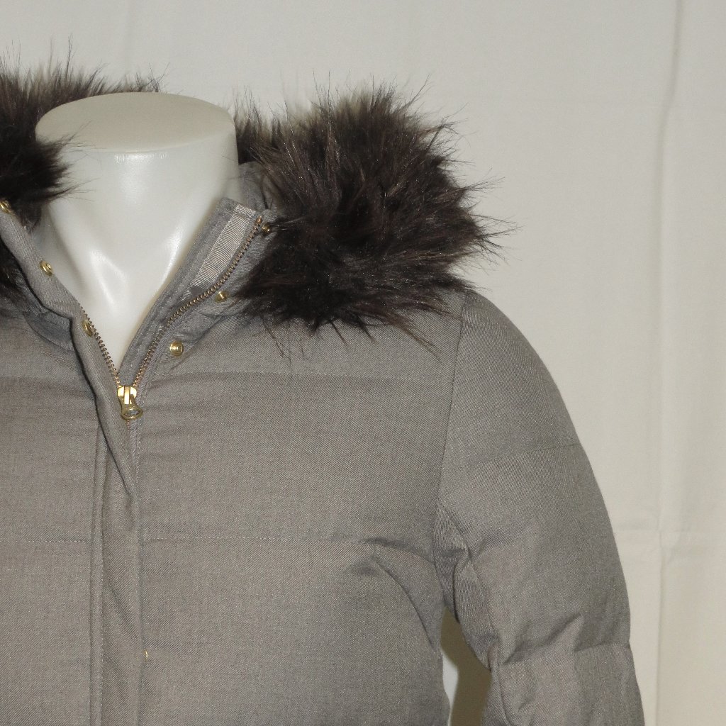 Back Number Power Up In Japan Gray America Duck Down Fur Hood Puffer Jacket M